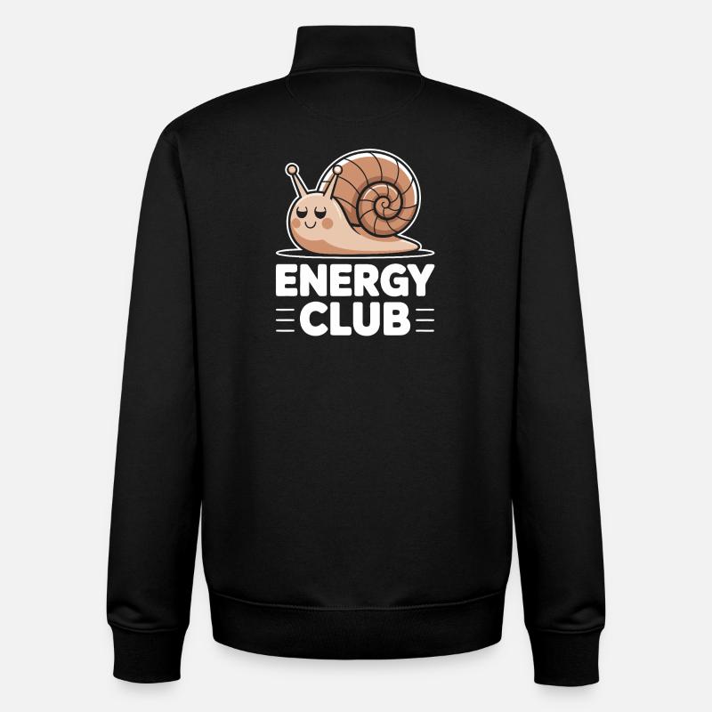 Escargot du Club d’Énergie - Sweat zippé unisexe en coton bio Stanley/Stella - noir