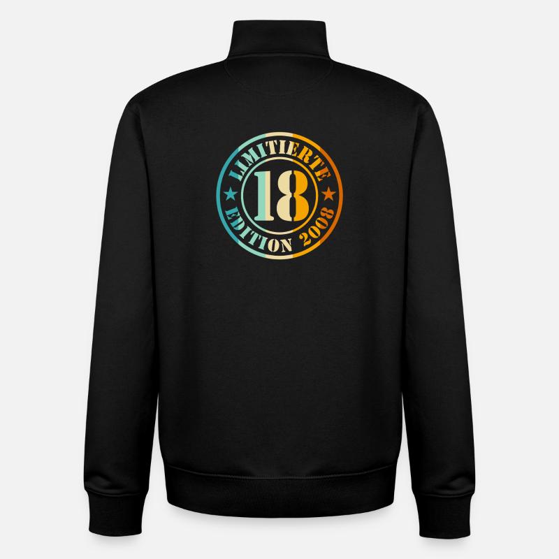 18th Birthday - Unisex Organic Zip Sweatshirt by Stanley/Stella - black