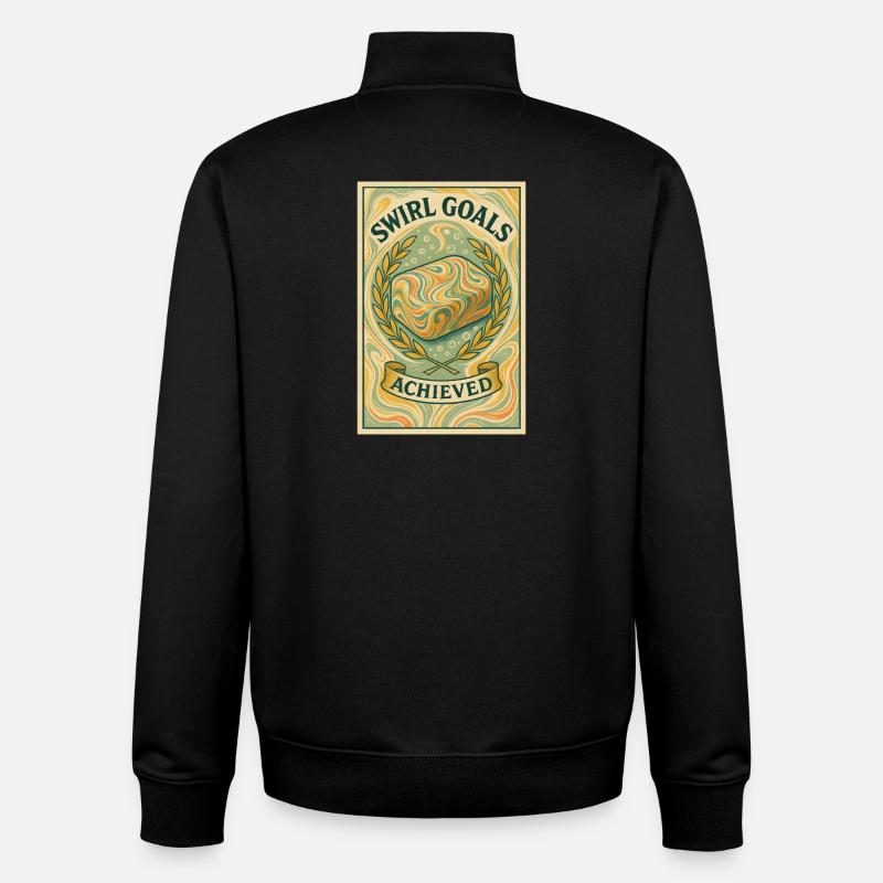 Swirl goals achieved | Soapmaking - Unisex Organic Zip Sweatshirt by Stanley/Stella - black