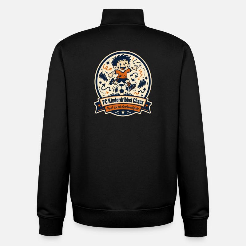 FC Kinderdribbel Chaos - Unisex Organic Zip Sweatshirt von Stanley/Stella - Schwarz