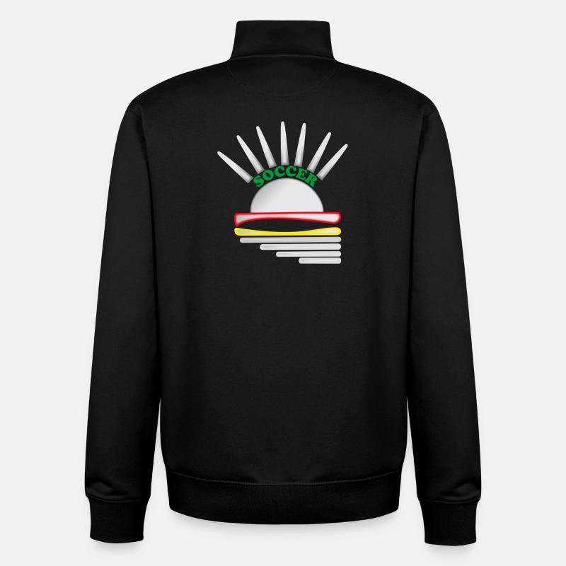 Fußball Logo - Unisex Organic Zip Sweatshirt von Stanley/Stella - Schwarz