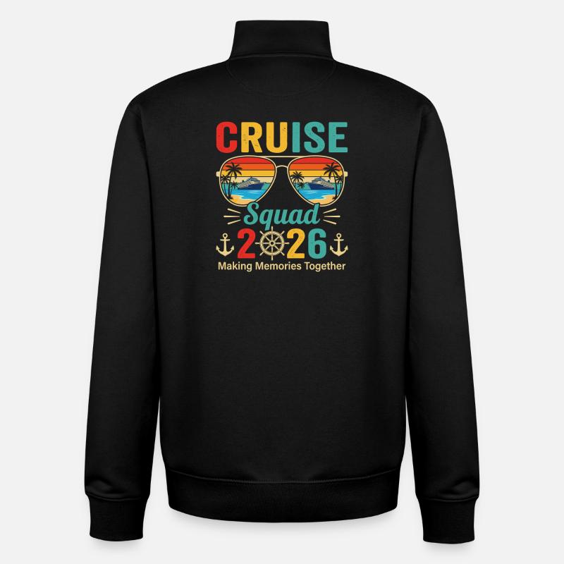 Cruise Squad 2026 Making Memories - Unisex Organic Zip Sweatshirt by Stanley/Stella - black