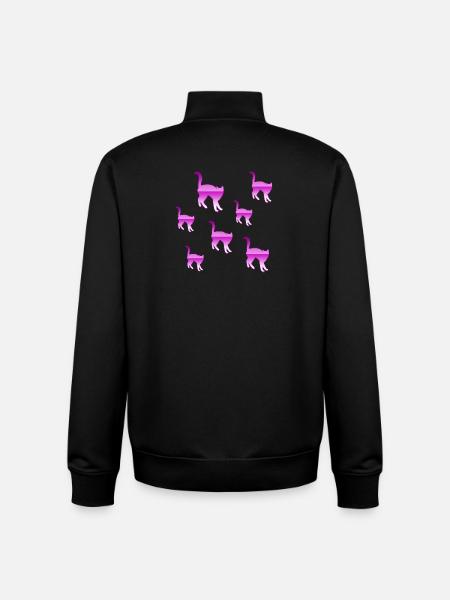 félin - Sweat zippé unisexe en coton bio Stanley/Stella - noir