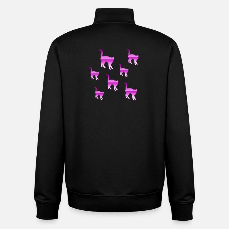 Katzen - Unisex Organic Zip Sweatshirt von Stanley/Stella - Schwarz
