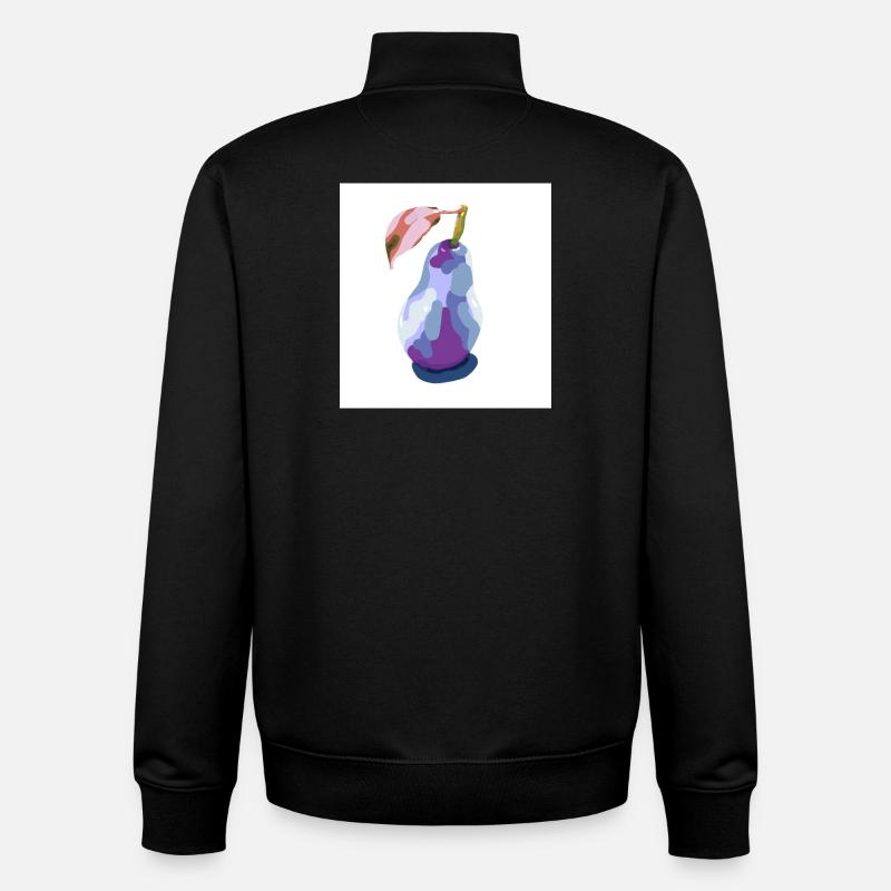 Poire en pastels abstrait - Sweat zippé unisexe en coton bio Stanley/Stella - noir