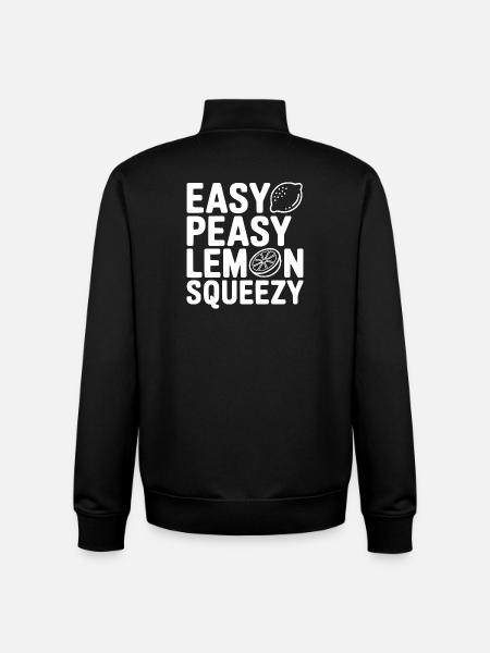 Easy Peasy Lemon Squeezy - Unisex Organic Zip Sweatshirt by Stanley/Stella - black