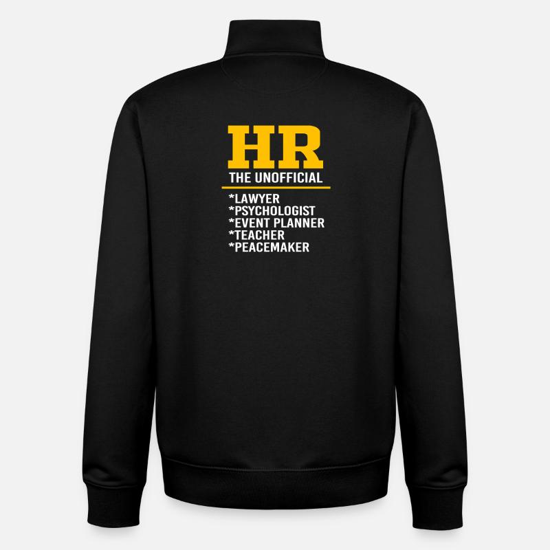 HR Manager - Unisex Organic Zip Sweatshirt by Stanley/Stella - black