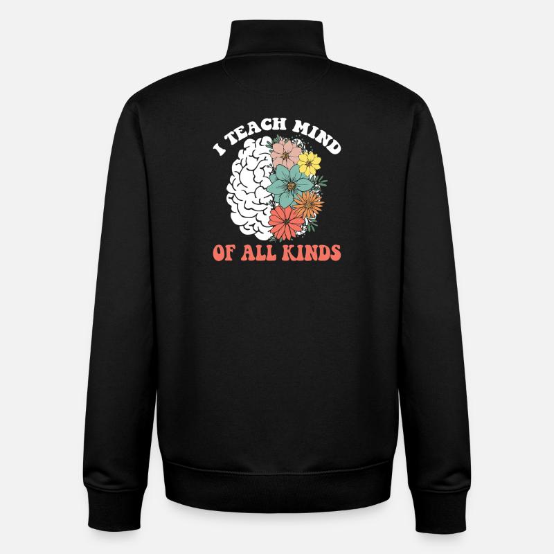 Thriving Brain of Diversity - Unisex Organic Zip Sweatshirt by Stanley/Stella - black
