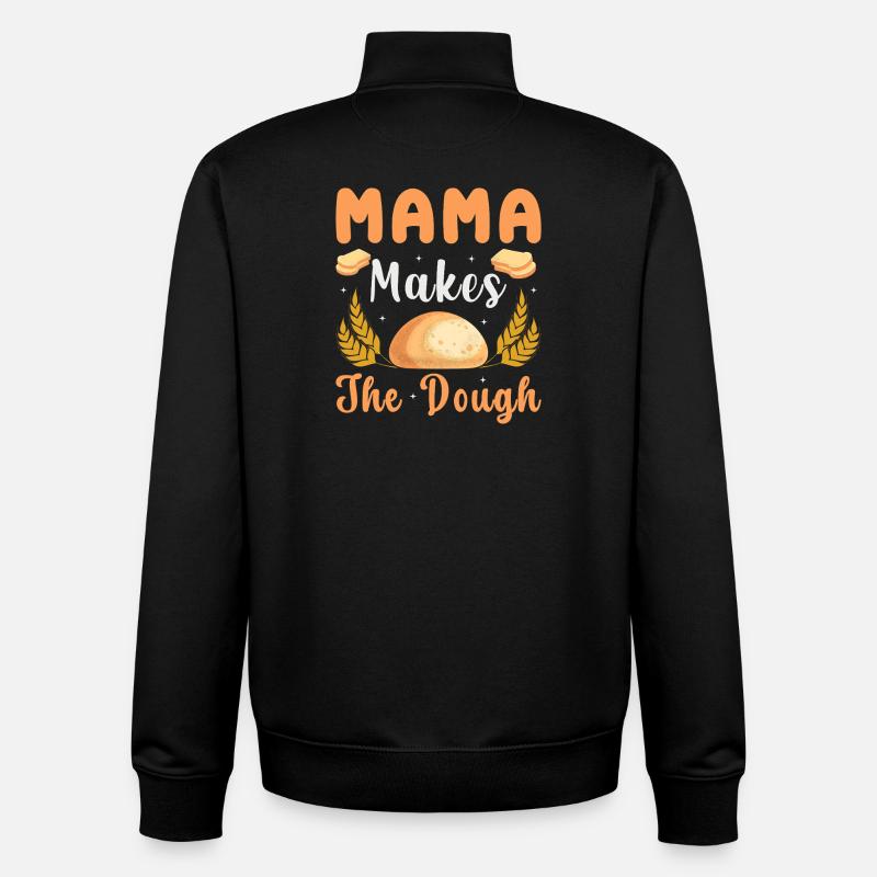 Mama Backt Den Teig - Unisex Organic Zip Sweatshirt von Stanley/Stella - Schwarz
