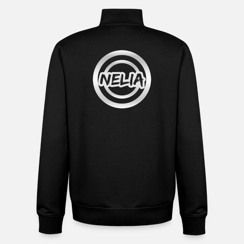 First name Nelia - Unisex Organic Zip Sweatshirt by Stanley/Stella - black
