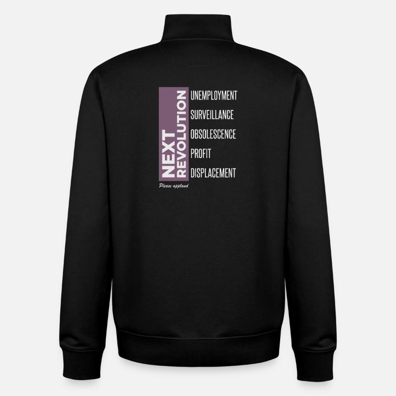 Révolution industrielle anti-IA - Sweat zippé unisexe en coton bio Stanley/Stella - noir