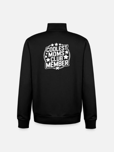 Coolest Moms Club Member - Unisex Organic Zip Sweatshirt by Stanley/Stella - black