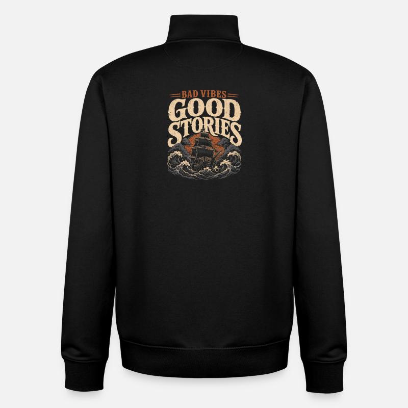 Geisterschiff Verfluchtes Schiff Maritimer Geist - Unisex Organic Zip Sweatshirt von Stanley/Stella - Schwarz