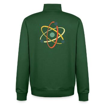 Cool Art de l’Atome, Biologie, Physique, Chimie, Professeur - Sweat zippé unisexe en coton bio Stanley/Stella - vert bouteille - Dos - AI Model Male 185 dark (185cm)