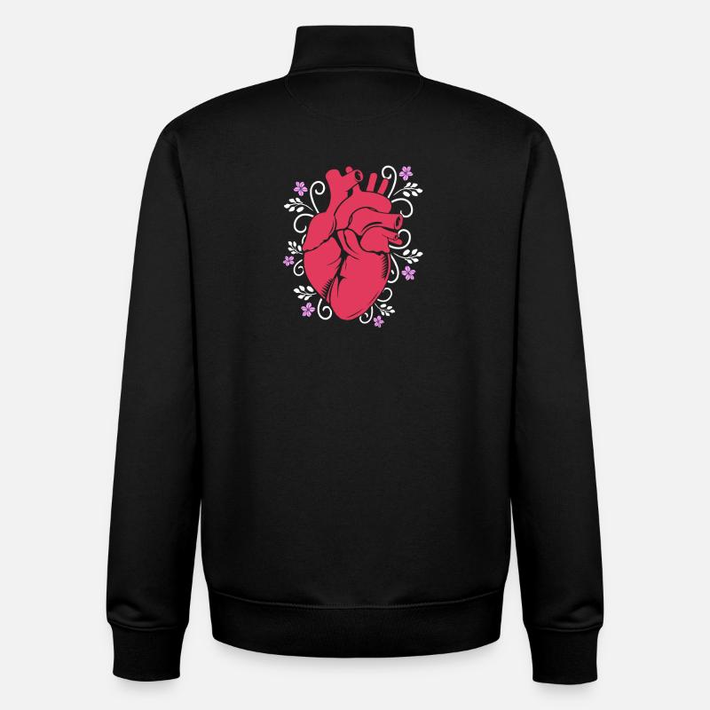 Kardiogramm Kardiographie Sonographie Ultraschall - Unisex Organic Zip Sweatshirt von Stanley/Stella - Schwarz