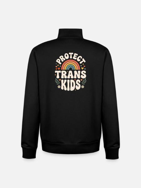 LGBTQ Pride - Protect Trans Kids - Unisex Organic Zip Sweatshirt by Stanley/Stella - black