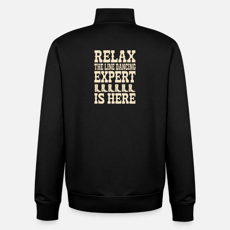 Line Dancing Line Dance Geschenk - Unisex Organic Zip Sweatshirt von Stanley/Stella - Schwarz
