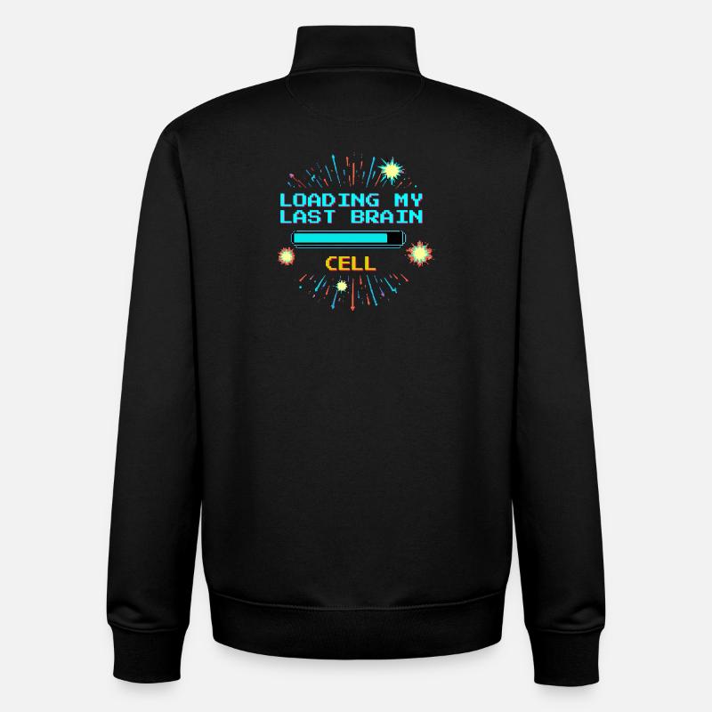 Retro Pixel Vaporwave Temple Gaming - Sweat zippé unisexe en coton bio Stanley/Stella - noir