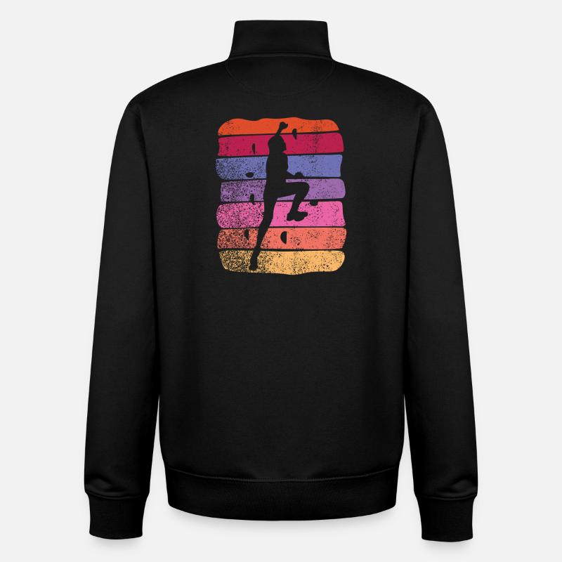 Boulderer Boulder Bouldern - Unisex Organic Zip Sweatshirt von Stanley/Stella - Schwarz