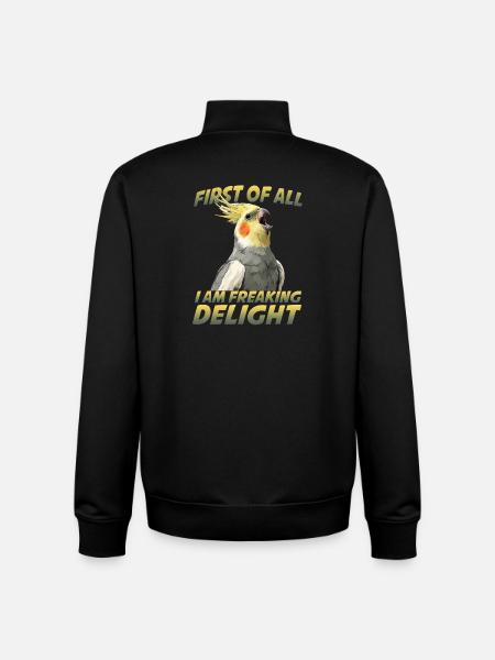 Humour de calopsitte Oiseau Calopsitte Perroquet - Sweat zippé unisexe en coton bio Stanley/Stella - noir