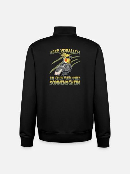 Nymphensittich Cockatiel exotischer Papagei - Unisex Organic Zip Sweatshirt von Stanley/Stella - Schwarz