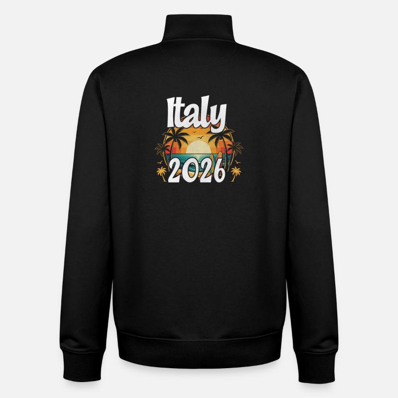 Italy 2026 - Unisex Organic Zip Sweatshirt by Stanley/Stella - black