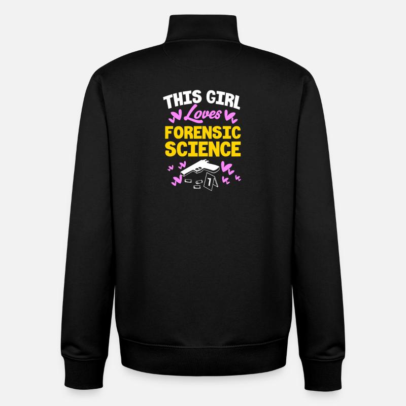 Forensik Forensiker Spurensicherung - Unisex Organic Zip Sweatshirt von Stanley/Stella - Schwarz