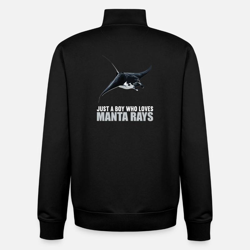 Rochen Mantarochen - Unisex Organic Zip Sweatshirt von Stanley/Stella - Schwarz