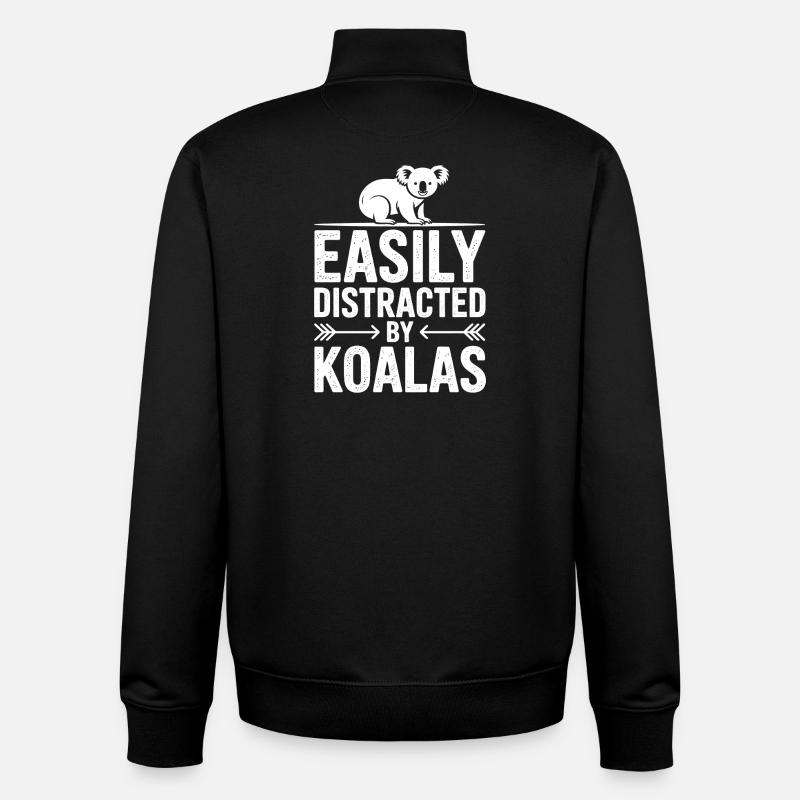 Koala Sprüche Koalas Lustiges Koala Geschenk - Unisex Organic Zip Sweatshirt von Stanley/Stella - Schwarz