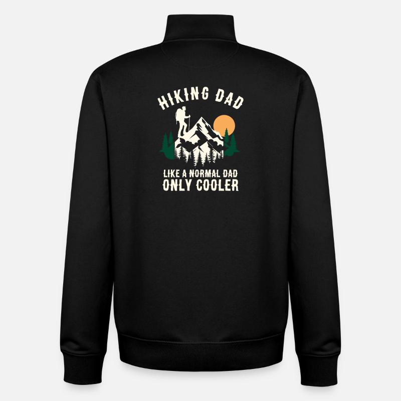 Cooler Wanderpapa - Unisex Organic Zip Sweatshirt von Stanley/Stella - Schwarz