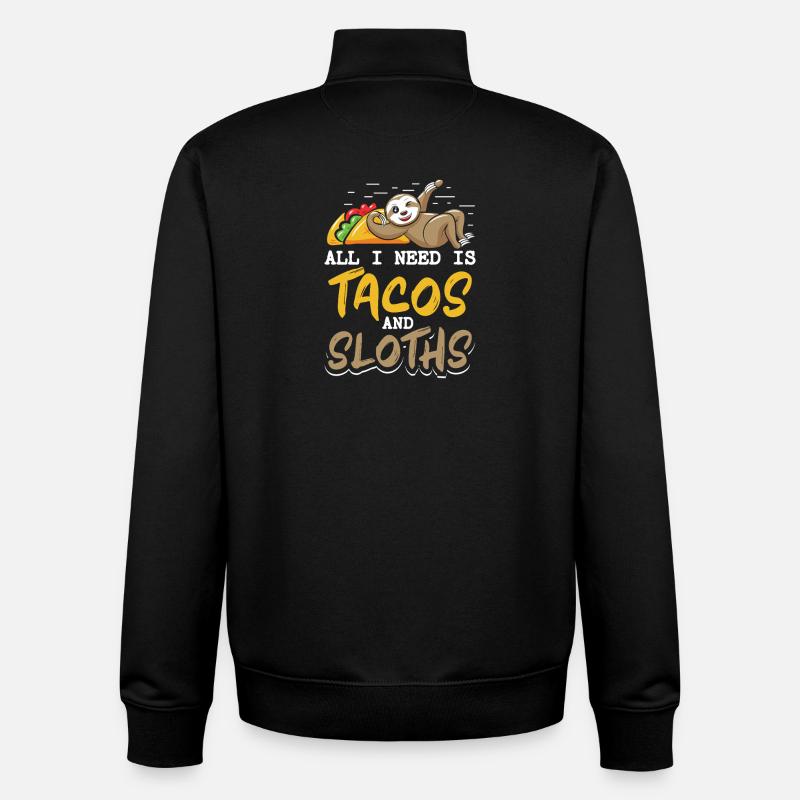 Taco Faultier Tacos - Unisex Organic Zip Sweatshirt von Stanley/Stella - Schwarz