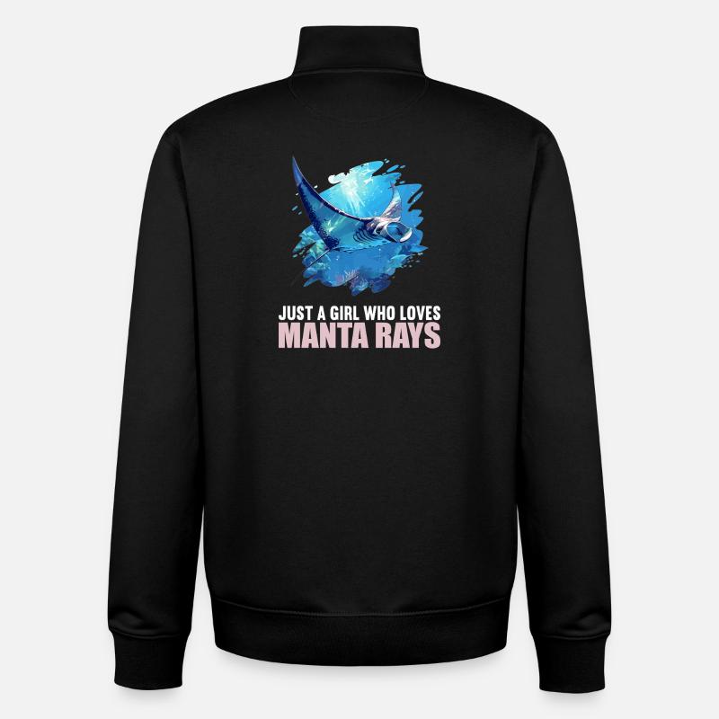 Rays Manta Rays - Unisex Organic Zip Sweatshirt by Stanley/Stella - black