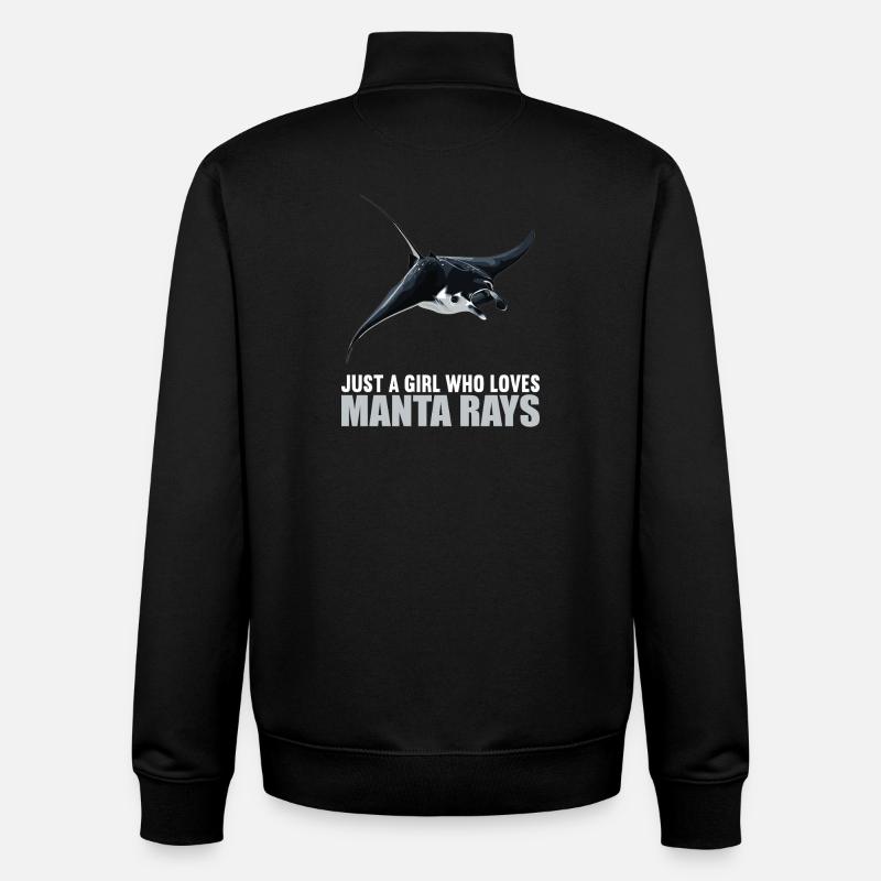 Rochen Mantarochen - Unisex Organic Zip Sweatshirt von Stanley/Stella - Schwarz