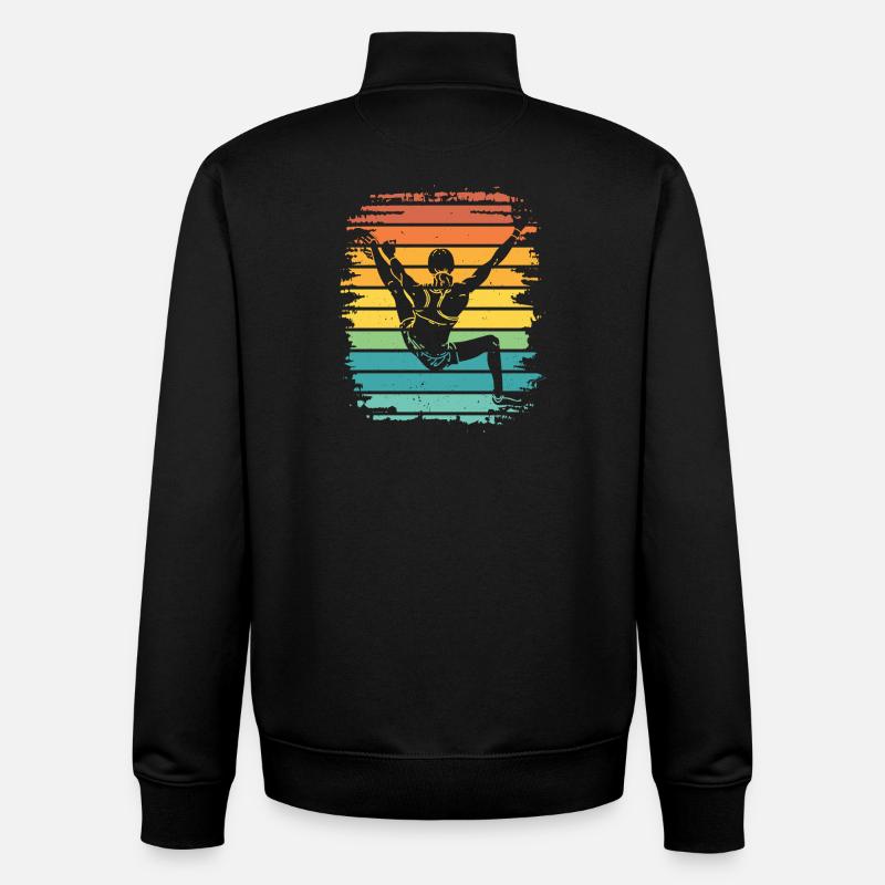 Bloc de bloc de Boulderer - Sweat zippé unisexe en coton bio Stanley/Stella - noir