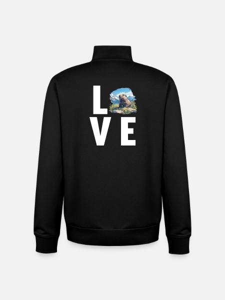 Marmots Groundhog - Unisex Organic Zip Sweatshirt by Stanley/Stella - black