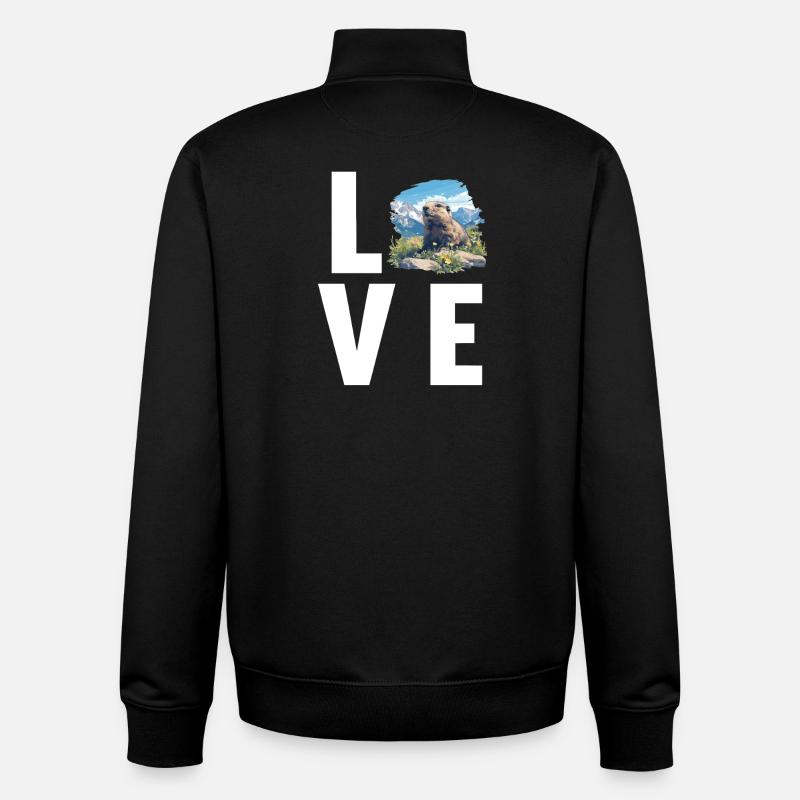 Murmeltiere Murmeltier - Unisex Organic Zip Sweatshirt von Stanley/Stella - Schwarz