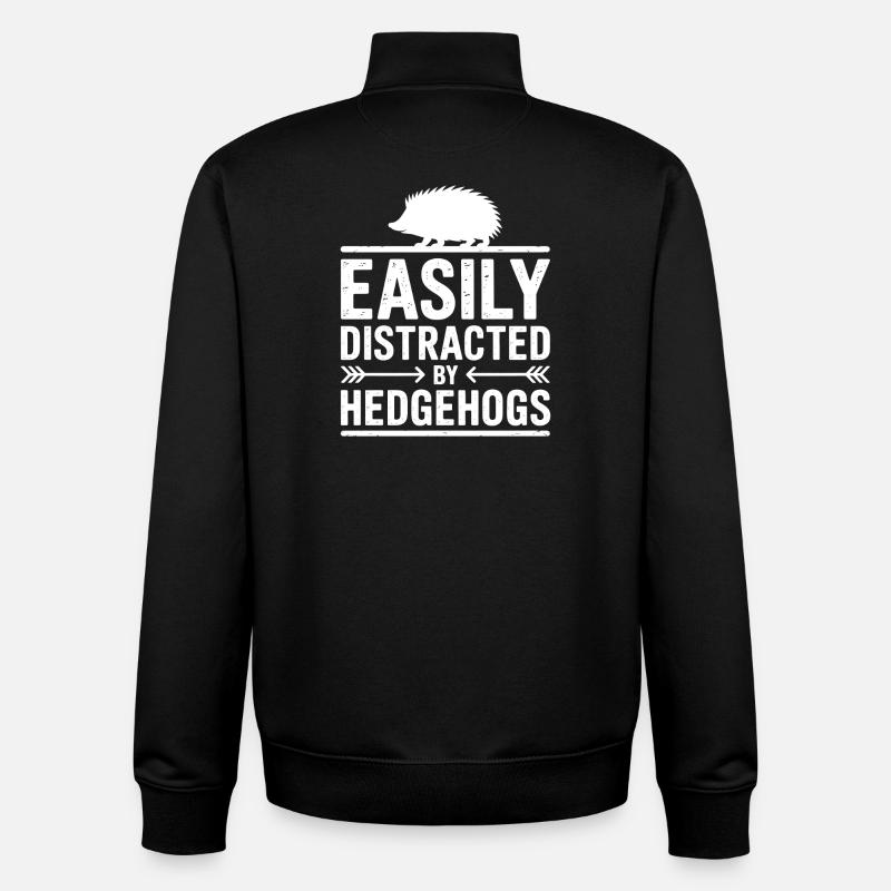 Igel Sprüche Igel Lustiges Igel Geschenk - Unisex Organic Zip Sweatshirt von Stanley/Stella - Schwarz