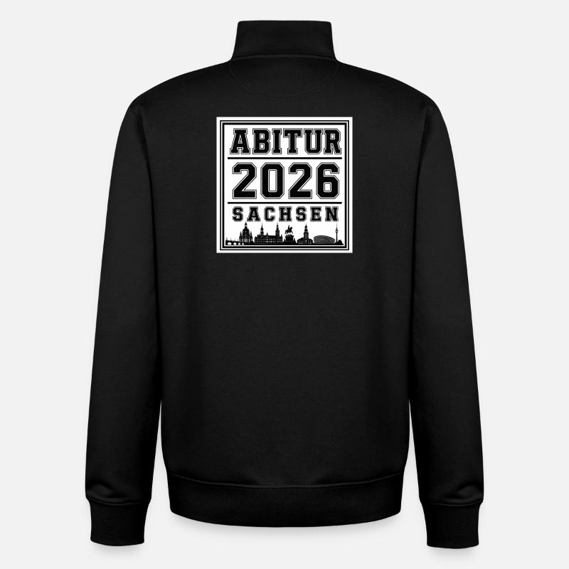 Abitur-2026-Sachsen - Unisex Organic Zip Sweatshirt von Stanley/Stella - Schwarz