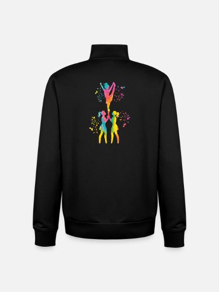 Cheerleader Cheer Mom Cheerleading - Unisex Organic Zip Sweatshirt by Stanley/Stella - black