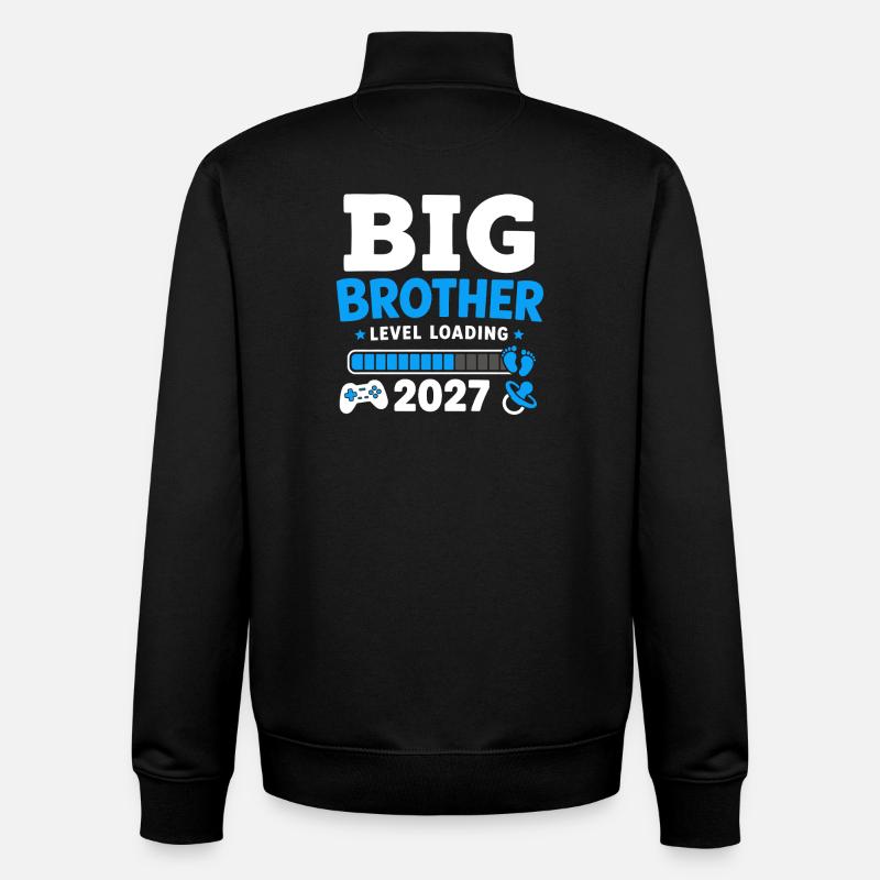 Großer Bruder Level-Ladung 2027 - Unisex Organic Zip Sweatshirt von Stanley/Stella - Schwarz