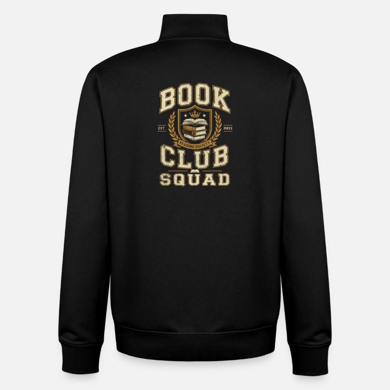 Buchclub Squad Emblem - Unisex Organic Zip Sweatshirt von Stanley/Stella - Schwarz