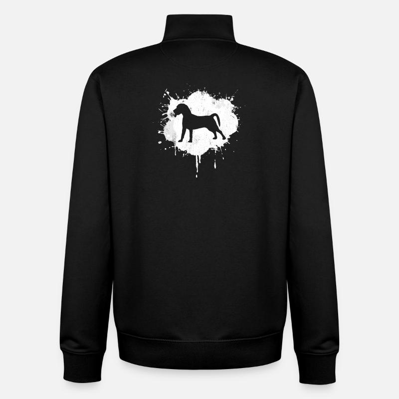 Croquis de chien - Sweat zippé unisexe en coton bio Stanley/Stella - noir