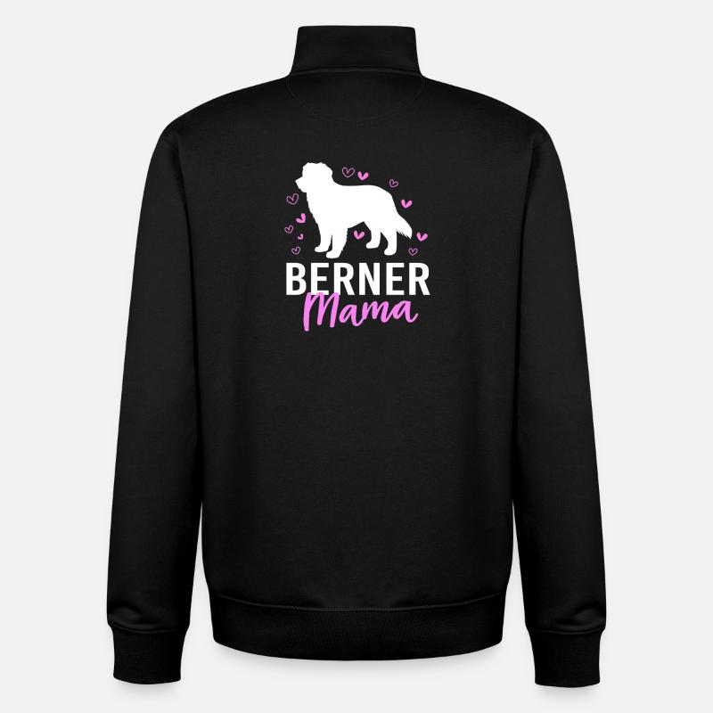 Bouvier bernois - Sweat zippé unisexe en coton bio Stanley/Stella - noir