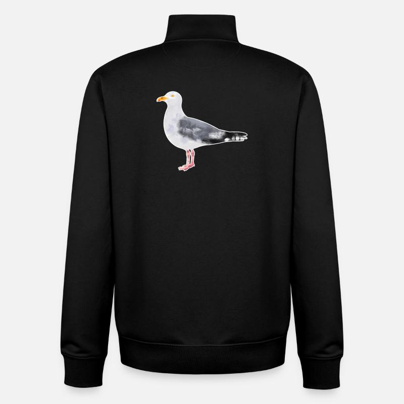 Silbermöve.1 - Unisex Organic Zip Sweatshirt von Stanley/Stella - Schwarz