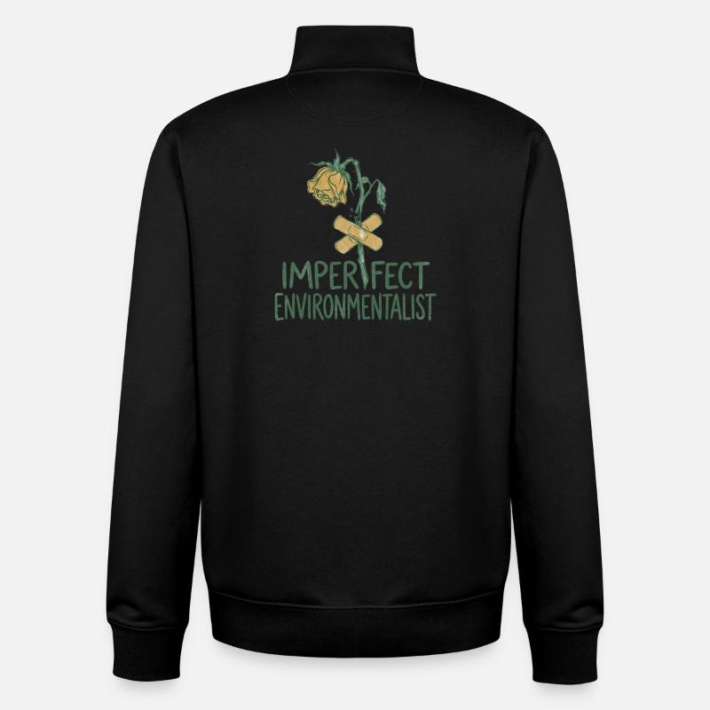 Kaputte Blume - Unisex Organic Zip Sweatshirt von Stanley/Stella - Schwarz