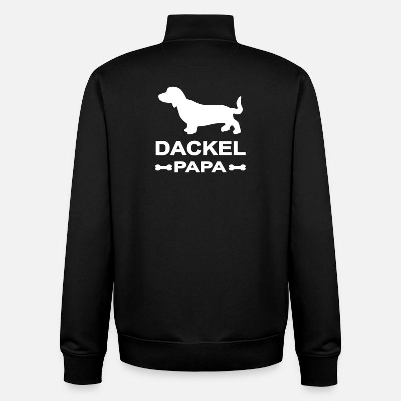 Dackel - Unisex Organic Zip Sweatshirt von Stanley/Stella - Schwarz