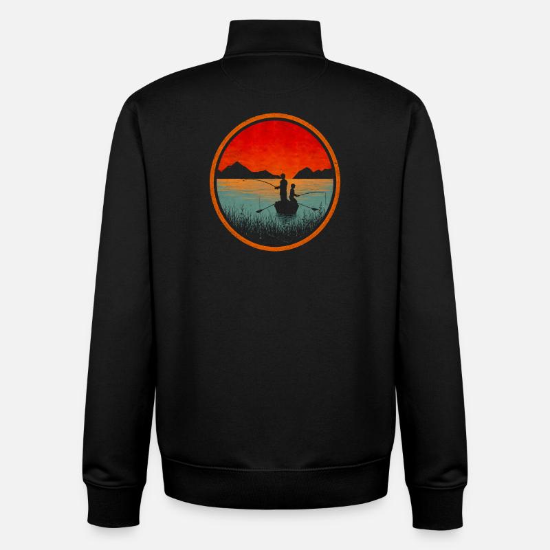 Bootsangeln - Unisex Organic Zip Sweatshirt von Stanley/Stella - Schwarz