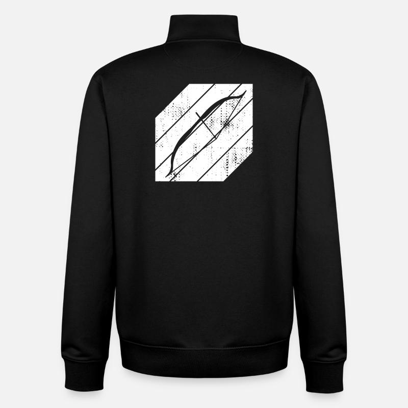 Archery Sketch - Unisex Organic Zip Sweatshirt by Stanley/Stella - black