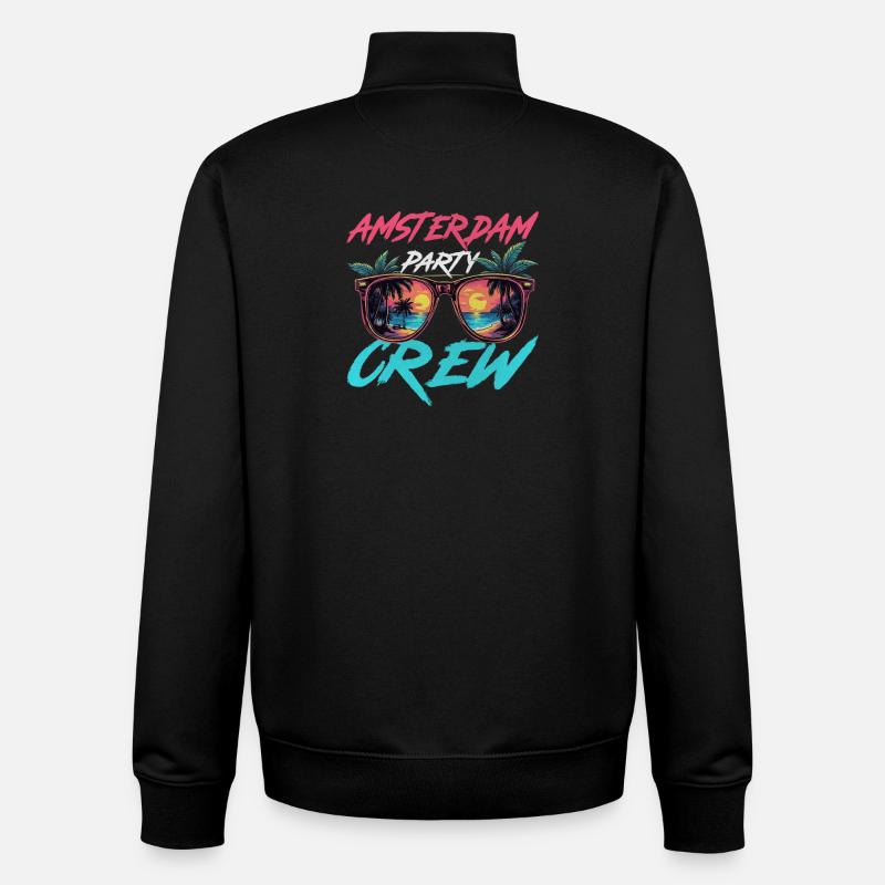 Amsterdam Party Crew - Unisex Organic Zip Sweatshirt von Stanley/Stella - Schwarz