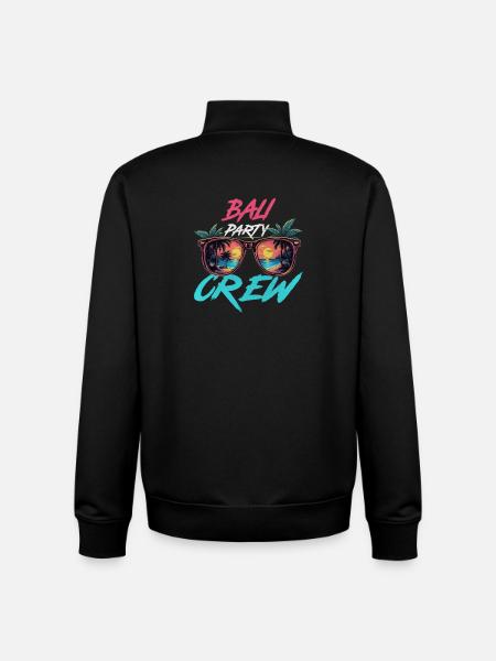 Bali Party Crew - Unisex Organic Zip Sweatshirt by Stanley/Stella - black